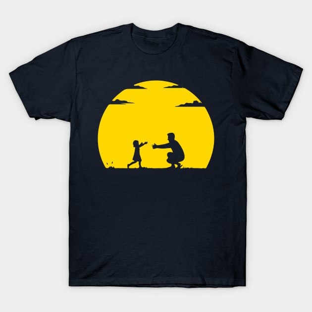 silhouette father and daughter T-Shirt by Spring Moon